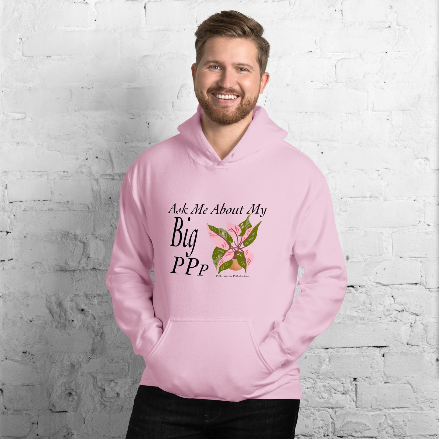 Ask Me About My Big Pink Princess Philodendron - Unisex Hoodie